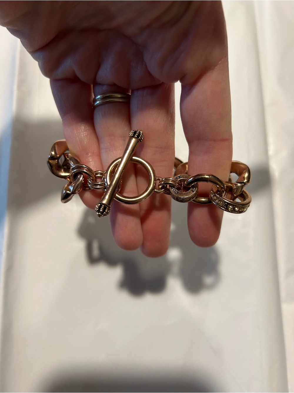 Vintage Juicy Couture rose gold Chunky Link Bracelet - Picture 2 of 6